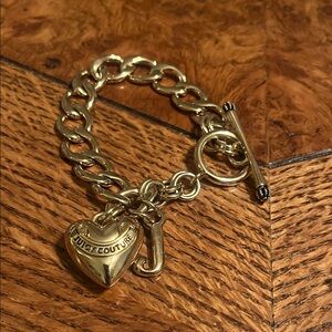 Juicy Couture Gold Heart Charm Bracelet